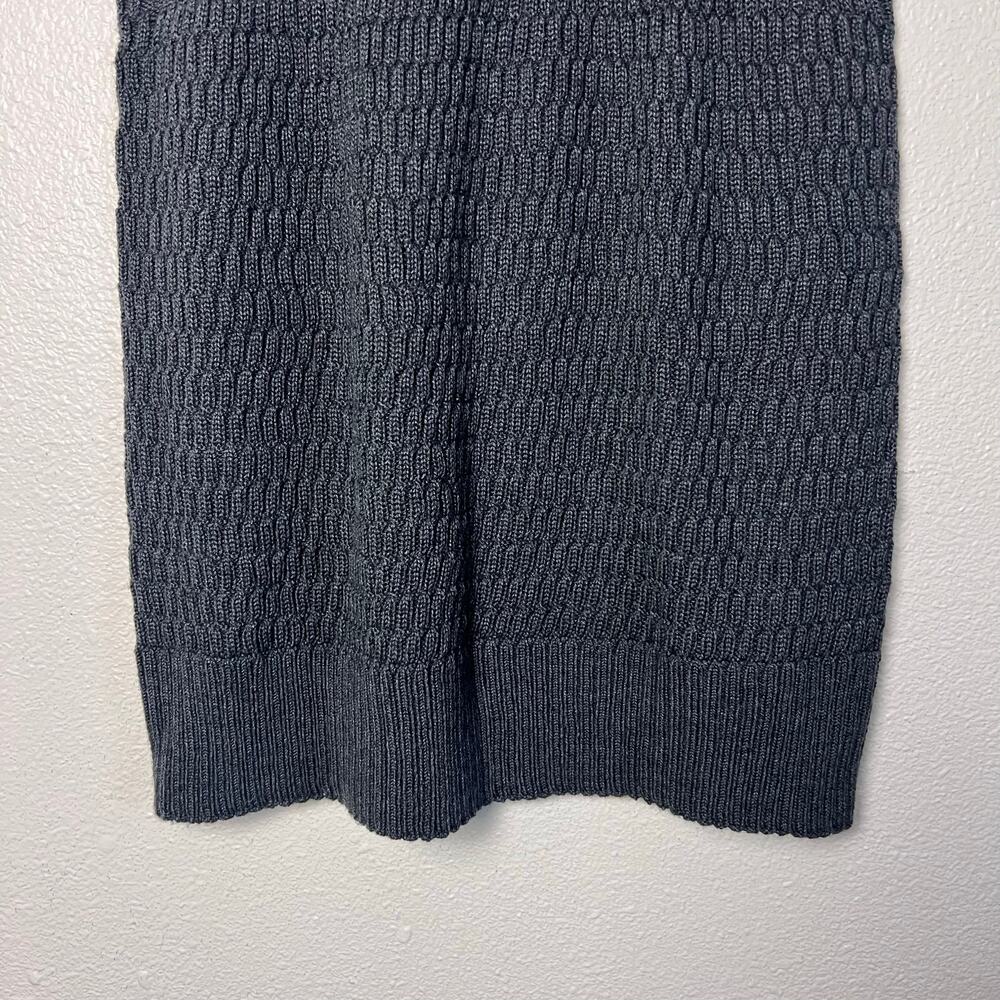 Silvia Novelli Noba Gray Merino Wool Blend Knit Dress Made in Italy Size L - Picture 4 of 8